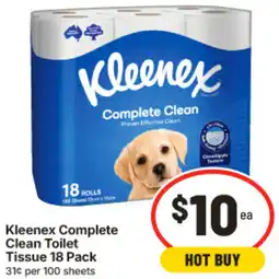 IGA Kleenex Complete Clean Toilet Tissue offer
