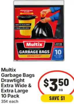 IGA Multix Garbage Bags Drawtight Extra Wide & Extra Large offer