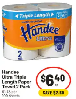 IGA Handee Ultra Triple Length Paper Towel offer