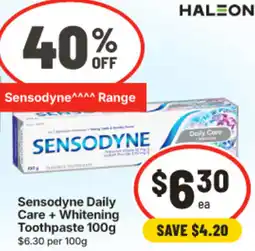 IGA Sensodyne Daily Care + Whitening Toothpaste offer
