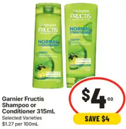 IGA Garnier Fructis Shampoo or Conditioner offer