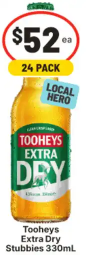 IGA Tooheys Extra Dry Stubbies offer