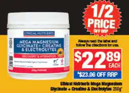 Direct Chemist Outlet Ethical Nutrients Mega Magnesium Glycinate + Creatine & Electrolytes offer