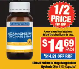 Direct Chemist Outlet Ethical Nutrients Mega Magnesium Glycinate 3-in-1 offer