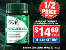 Direct Chemist Outlet Nature's Own Ginkgo Biloba offer