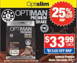 Direct Chemist Outlet Optislim Optiman Premium Shake offer