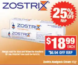 Direct Chemist Outlet Zostrix Analgesic Cream offer