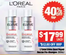 Direct Chemist Outlet L'Oréal Elvive Bond Repair Rescue Pre-Shampoo offer