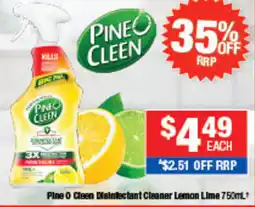 Direct Chemist Outlet Pine O Cleen Disinfectant Cleaner Lemon Lime offer