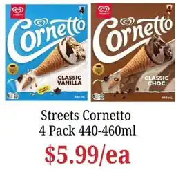 Farmer Jack's Streets Cornetto offer