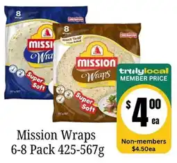Farmer Jack's Mission Wraps offer