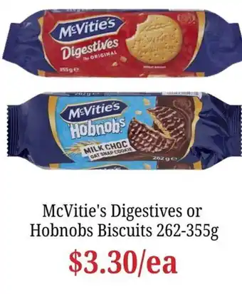 McVitie's Digestives or Hobnobs Biscuits