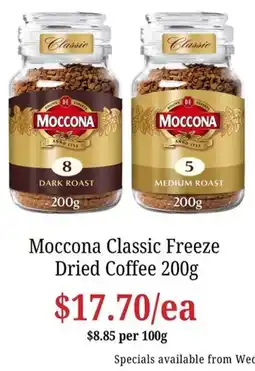 Farmer Jack's Moccona Classic Freeze Dried Coffee offer