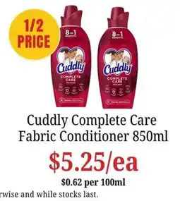 Farmer Jack's Cuddly Complete Care Fabric Conditioner offer