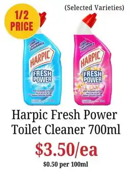 Farmer Jack's Harpic Fresh Power Toilet Cleaner offer