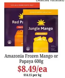 Farmer Jack's Amazonia Frozen Mango or Papaya offer