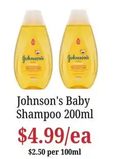Farmer Jack's Johnson's Baby Shampoo offer