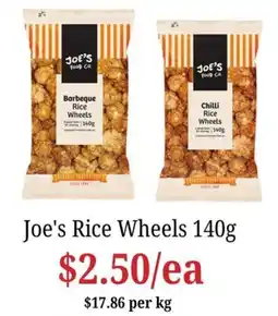 Farmer Jack's Joe's Rice Wheels offer