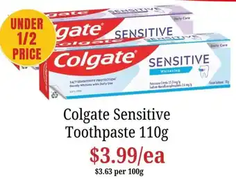 Farmer Jack's Colgate Sensitive Toothpaste offer