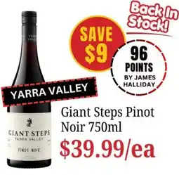 Farmer Jack's Giant Steps Pinot Noir offer