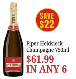 Farmer Jack's Piper Heidsieck Champagne offer