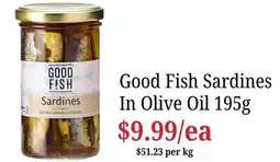 Farmer Jack's Good Fish Sardines offer