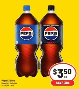 IGA Pepsi 2 Litre Selected Varieties offer