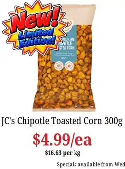 Farmer Jack's JC's Chipotle Toasted Corn offer