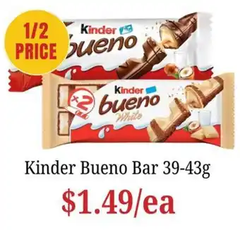 Farmer Jack's Kinder Bueno Bar offer