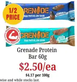 Farmer Jack's Grenade Protein Bar offer