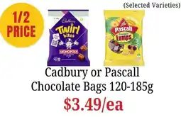 Farmer Jack's Cadbury or Pascall Chocolate Bags offer