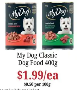 Farmer Jack's My Dog Classic Dog Food offer