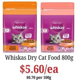 Farmer Jack's Whiskas Dry Cat Food offer