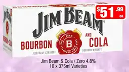 Liquor Stax Jim Beam & Cola / Zero offer