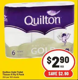 IGA Quilton Gold Toilet Tissue 4 Ply 6 Pack offer