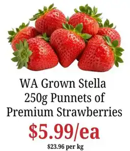 Farmer Jack's WA Grown Stella Premium Strawberries offer
