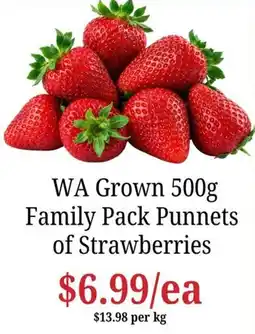 Farmer Jack's WA Grown Family Pack Punnet of Strawberries offer