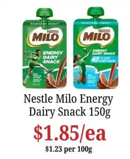 Farmer Jack's Nestle Milo Energy Dairy Snack offer