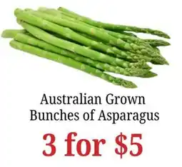 Farmer Jack's Australian Grown Bunches of Asparagus offer