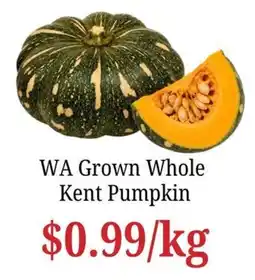 Farmer Jack's WA Grown Whole Kent Pumpkin offer