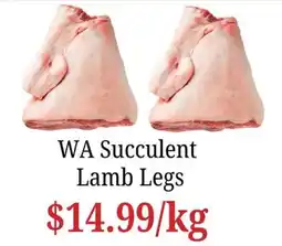 Farmer Jack's WA Succulent Lamb Legs offer