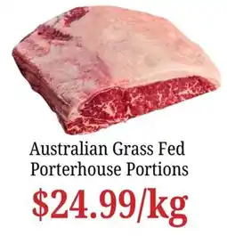 Farmer Jack's Australian Grass Fed Porterhouse Portions offer