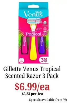 Farmer Jack's Gillette Venus Tropical Scented Razor offer