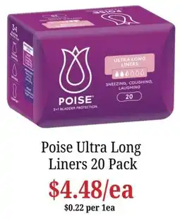 Farmer Jack's Poise Ultra Long Liners offer