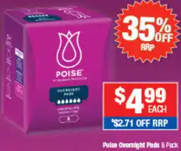 Direct Chemist Outlet Poise Overnight Pads offer