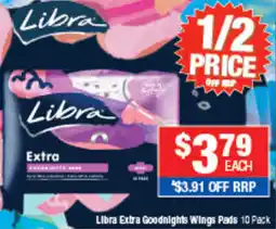 Direct Chemist Outlet Libra Extra Goodnights Wings Pads offer