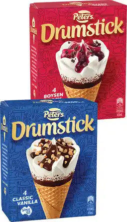 IGA Peters Drumstick 4 Pack or Minis 6 Pack Selected Varieties offer