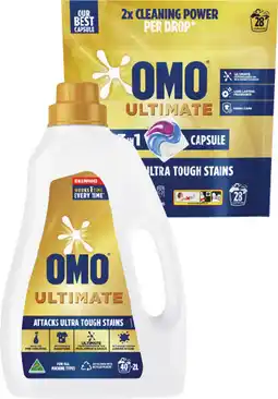 IGA OMO Expert Laundry Liquid 2 Litre or Capsules 28 Pack Selected Varieties offer