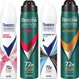 IGA Rexona Advanced Protection 72hr Antiperspirant Spray Selected Varieties offer