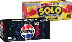 IGA Pepsi, Solo or Schweppes 10x375mL Selected Varieties offer